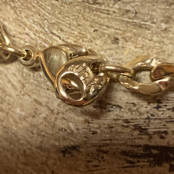 Camrose Kross JBK Gold and Rhinestone Paper Clip Necklace - Picture 9 of 9